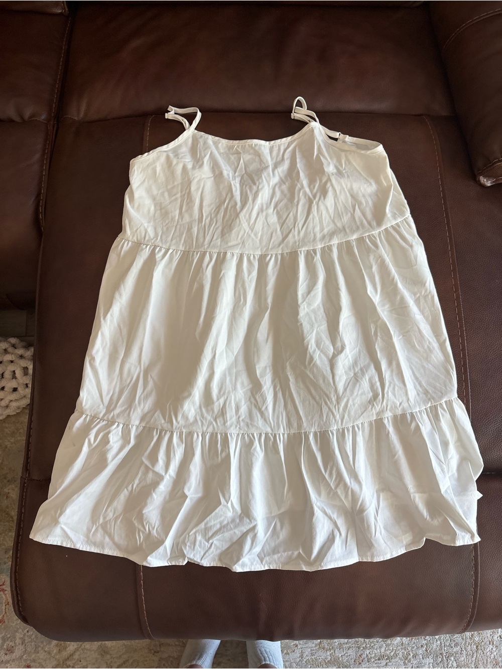 Amazon White Tiered Mini Dress